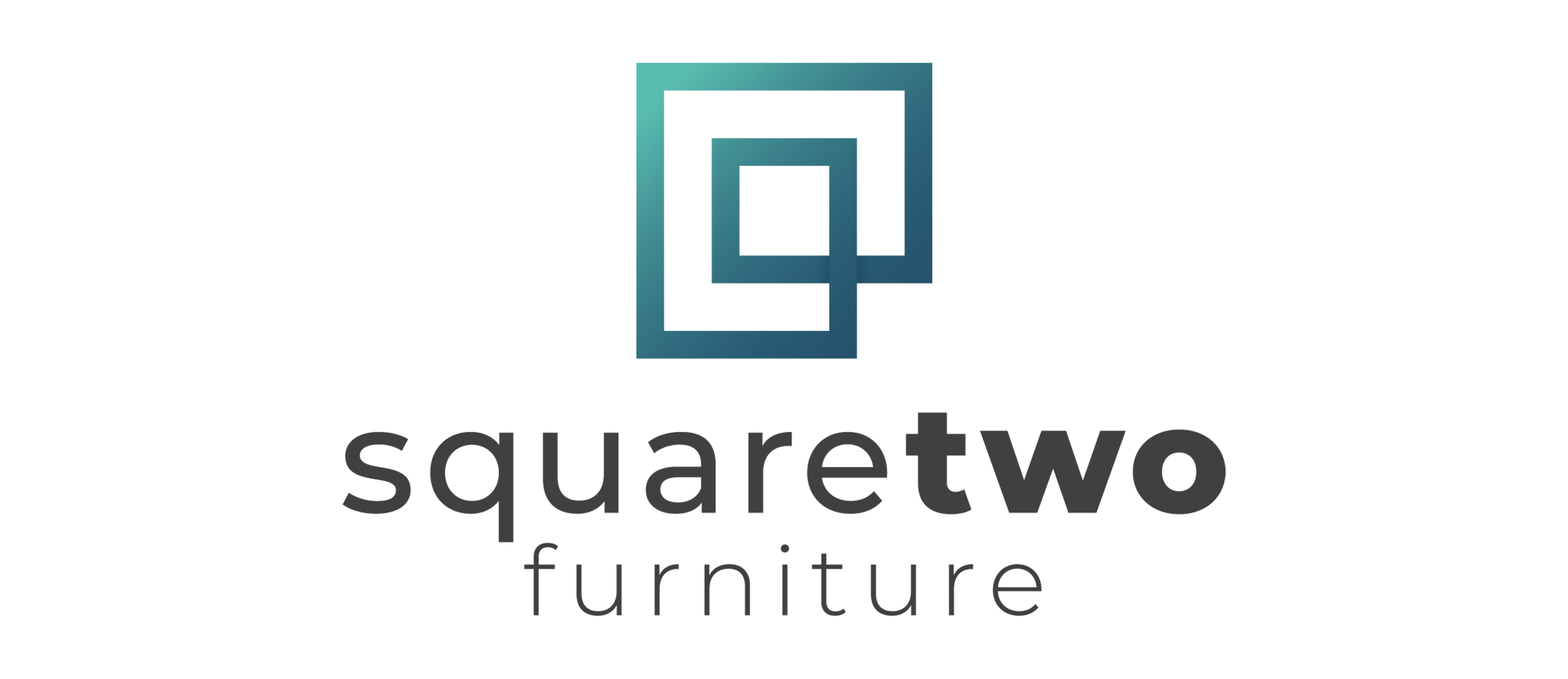 Square Two Furniture logo with two blue concentric square joined together